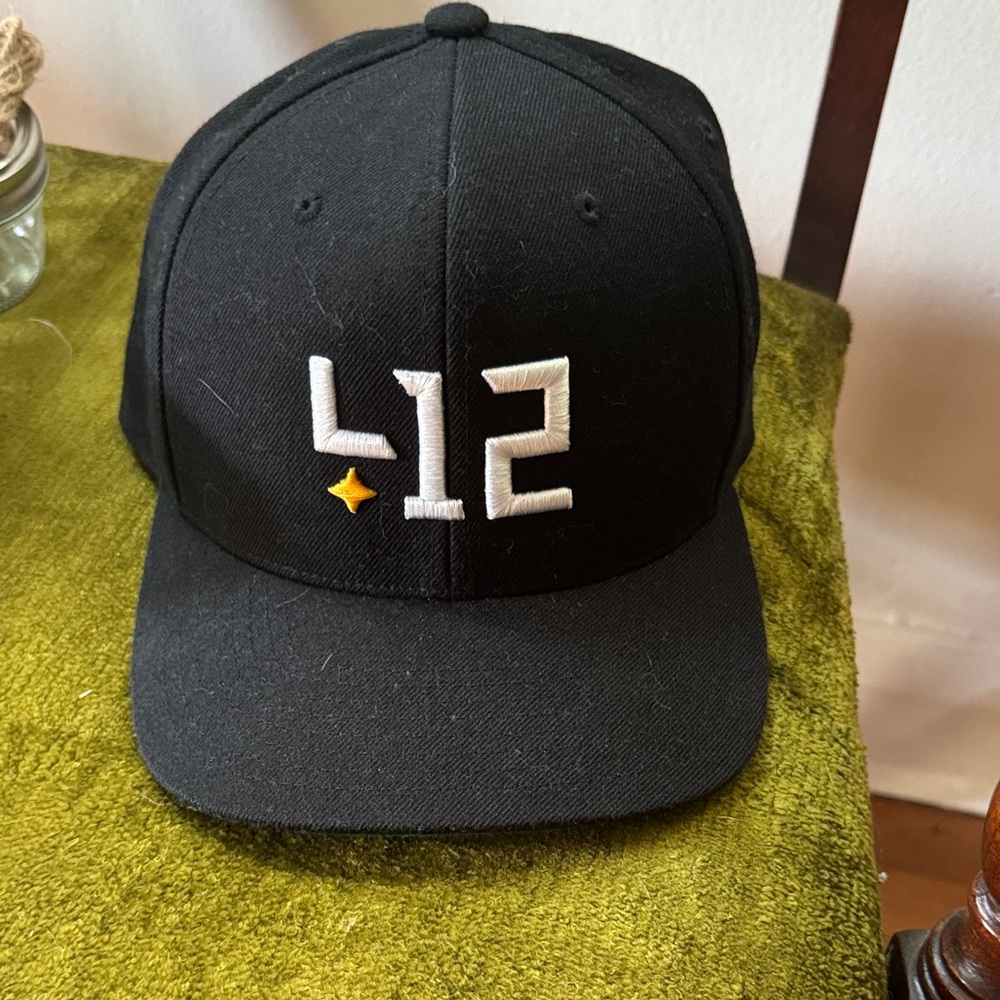 Black 412 Embroidered Cap